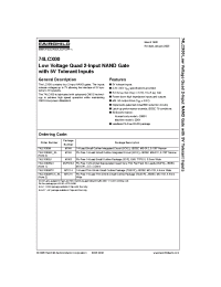 Datasheet 74LCX00 manufacturer Fairchild